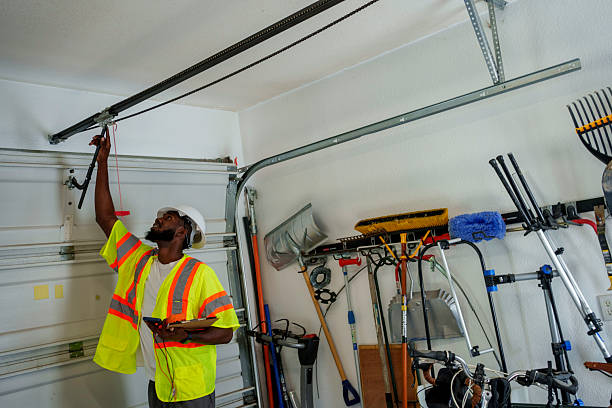 Professional Garage Door Panel Replacement technician working in Allentown, NJ